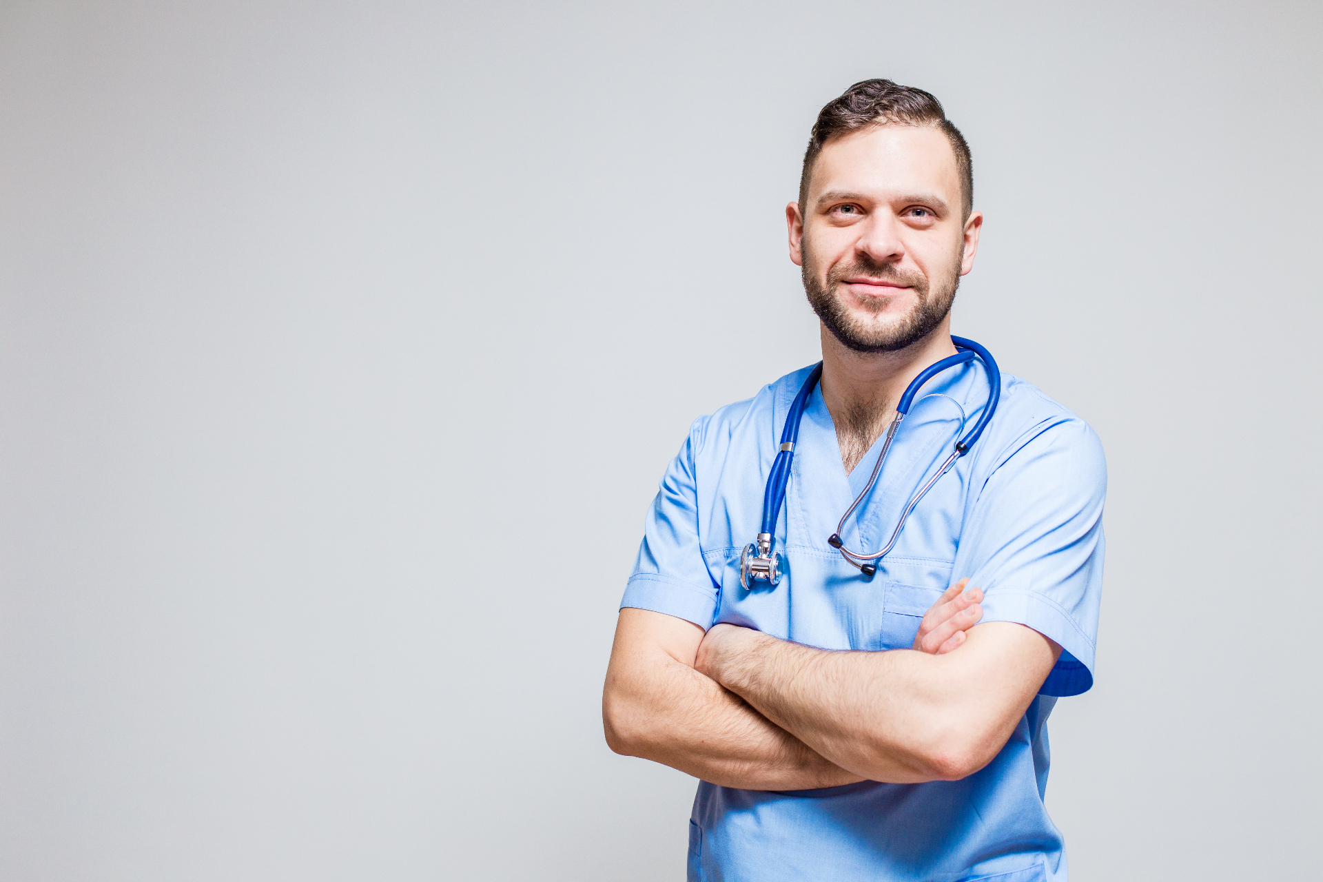 Smiling hospital nurse